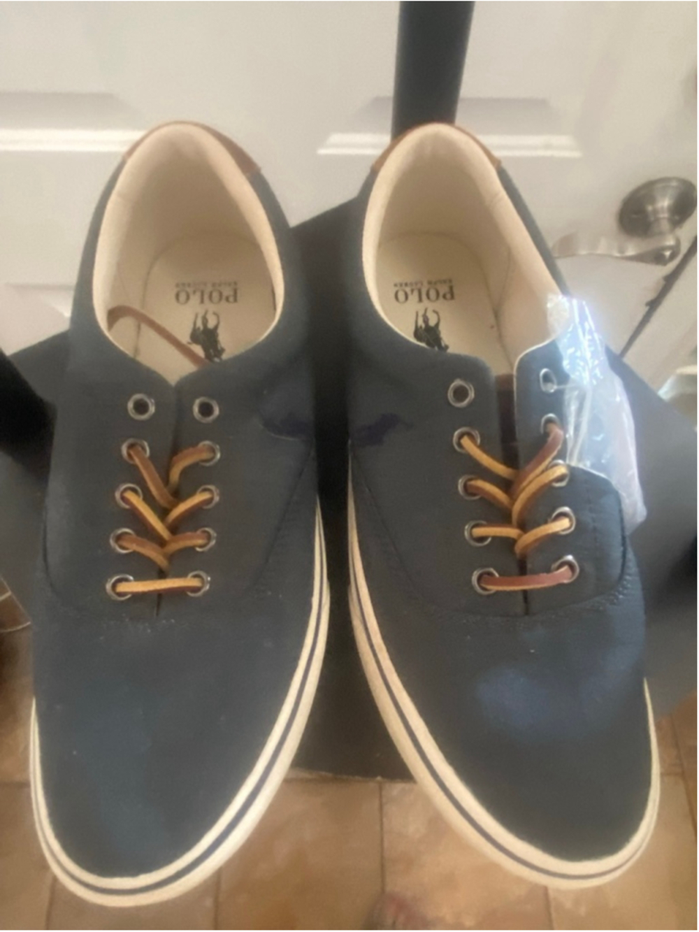 Men's Polo Ralph Lauren Navy Canvas Sneakers S/ 9